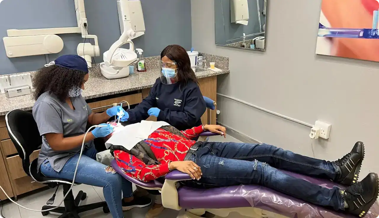 Dental treatment in progress at DrSPateldentist clinic, focused on patient care and oral health.